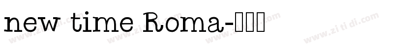new time Roma字体转换